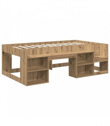 vidaXL Kids'Bed Frame Artisan Oak 100 x 200 cm Engineered Wood