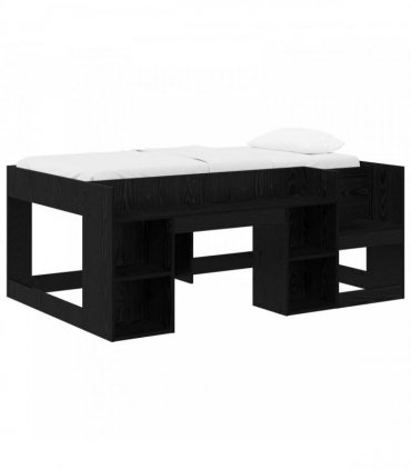 vidaXL Kids'Bed Frame Black Oak 80 x 160 cm Engineered Wood
