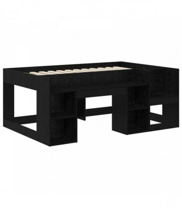 vidaXL Kids'Bed Frame Black Oak 80 x 160 cm Engineered Wood