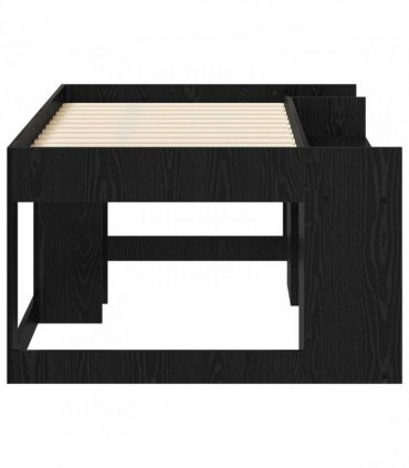 vidaXL Kids'Bed Frame Black Oak 80 x 160 cm Engineered Wood