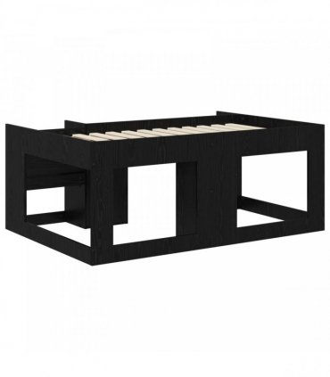 vidaXL Kids'Bed Frame Black Oak 80 x 160 cm Engineered Wood