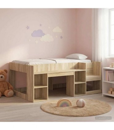 vidaXL Kids'Bed Frame Sonoma Oak 80 x 160 cm Engineered Wood