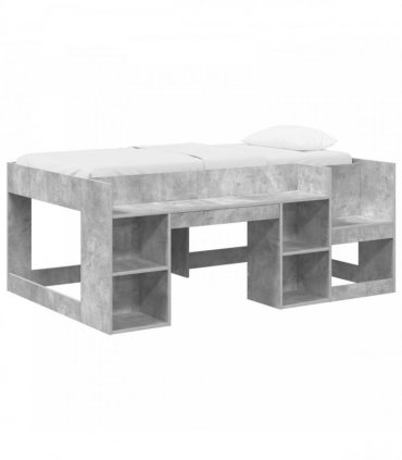 vidaXL Kids'Bed Frame Concrete Grey 80 x 160 cm Engineered Wood