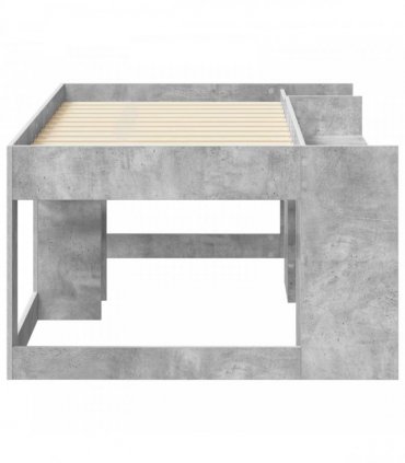 vidaXL Kids'Bed Frame Concrete Grey 80 x 160 cm Engineered Wood