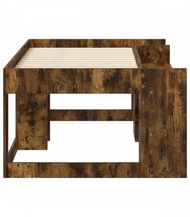 vidaXL Kids'Bed Frame Smoked Oak 80 x 160 cm Engineered Wood