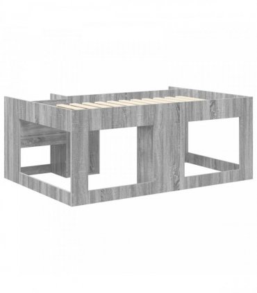 vidaXL Kids'Bed Frame Grey Sonoma 80 x 160 cm Engineered Wood
