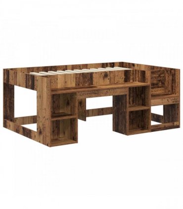 vidaXL Kids'Bed Frame Old Wood 80 x 160 cm Engineered Wood
