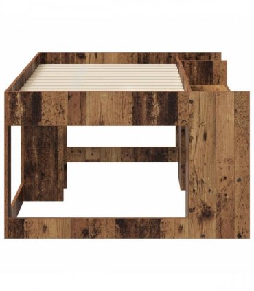 vidaXL Kids'Bed Frame Old Wood 80 x 160 cm Engineered Wood