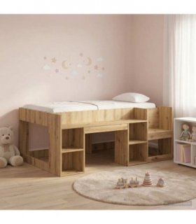 vidaXL Kids'Bed Frame Artisan Oak 80 x 160 cm Engineered Wood