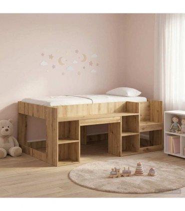 vidaXL Kids'Bed Frame Artisan Oak 80 x 160 cm Engineered Wood