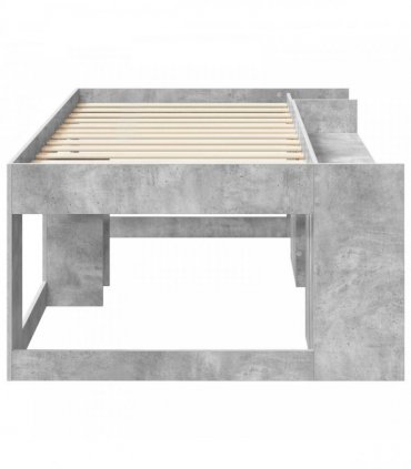 vidaXL Kids'Bed Frame Concrete Grey 75 x 190 cm Engineered Wood