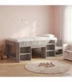vidaXL Kids'Bed Frame Grey Sonoma 75 x 190 cm Engineered Wood
