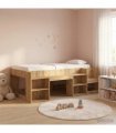 vidaXL Kids'Bed Frame Artisan Oak 75 x 190 cm Engineered Wood