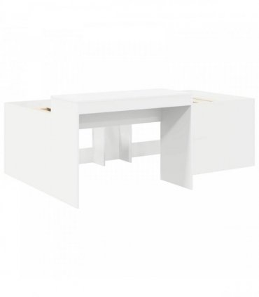 vidaXL Kids'High Bed Frame with Desk White 100 x 200 cm