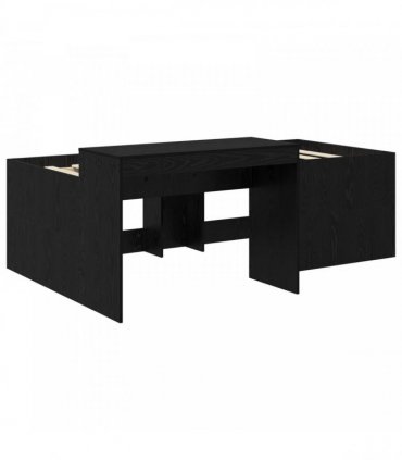 vidaXL Kids'High Bed Frame with Desk Black 98.5 x 203 cm