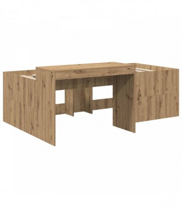 vidaXL Kids'High Bed Frame with Desk Artisan Oak 100 x 200 cm