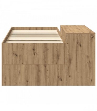 vidaXL Kids'High Bed Frame with Desk Artisan Oak 100 x 200 cm