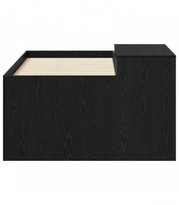 vidaXL Kids'High Bed Frame with Desk Black 80 x 160 cm