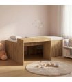 vidaXL Kids'High Bed Frame with Desk Artisan Oak 75 x 190 cm