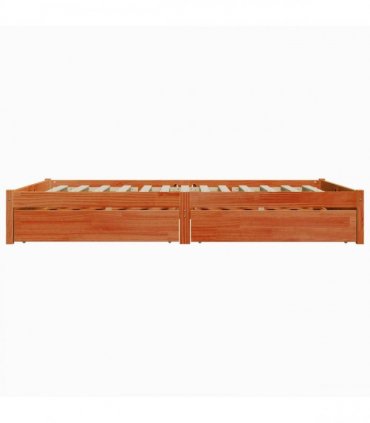 vidaXL Bed Frame Wax Brown 120 x 200 cm Solid Pine Wood