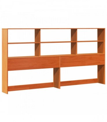 vidaXL Bed Frame with Storage Headboard Wax Brown 200 x 200 cm
