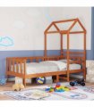 vidaXL Day Bed Set 2 pcs Wax Brown Solid Pine Wood