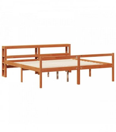 vidaXL Bed Frame 2 pcs Wax Brown 180 x 200 cm Solid Pine Wood