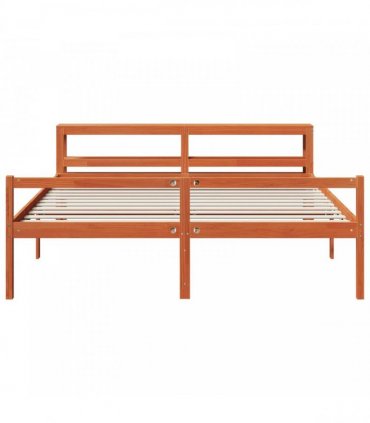 vidaXL Bed Frame 2 pcs Wax Brown 180 x 200 cm Solid Pine Wood