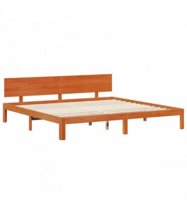 vidaXL Bed Frame 2 pcs Wax Brown 180 x 200 cm Solid Pine Wood