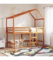 vidaXL Loft Bed Frame Wax Brown 90 x 190 cm Solid Pine Wood
