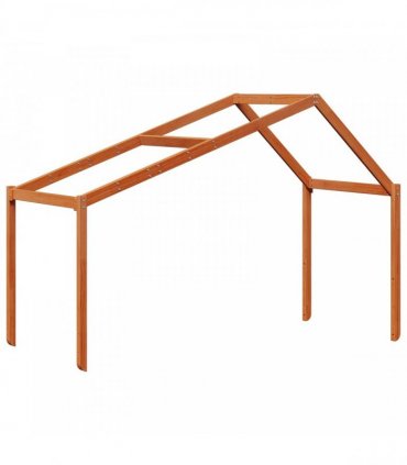 vidaXL Loft Bed Frame Wax Brown 90 x 190 cm Solid Pine Wood