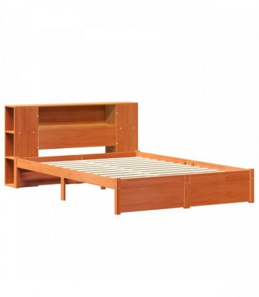 vidaXL Bed Frame with Storage Headboard Wax Brown 150 x 200 cm