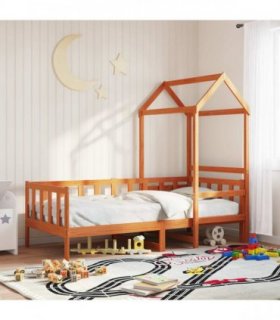 vidaXL Day Bed Set 2 pcs Wax Brown Solid Pine Wood