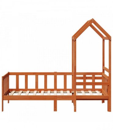 vidaXL Day Bed Set 2 pcs Wax Brown Solid Pine Wood
