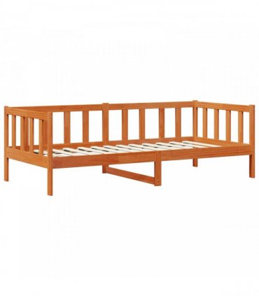 vidaXL Day Bed Set 3 pcs Wax Brown Solid Pine Wood