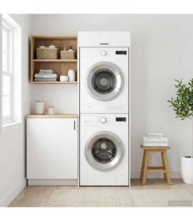vidaXL Wash Machine Cabinet White 67.5 x 68 x 200 cm Engineered wood