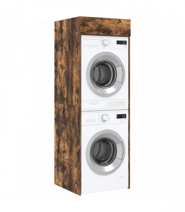 vidaXL Wash Machine Cabinet with Storage Smoked Oak 67.5 x 68 x 200 cm