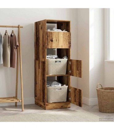 vidaXL Laundry Cabinet Old Wood 50 x 68 x 162 cm Engineered wood