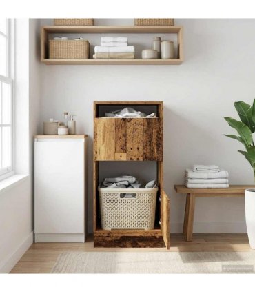 vidaXL Laundry Cabinet Old Wood 50 x 68 x 102 cm Engineered wood