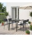 vidaXL Dining Set 5 pcs Anthracite 165 x 80 x 72 cm Steel