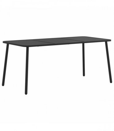 vidaXL Dining Set 7 pcs Anthracite 165 x 80 x 72 cm Steel