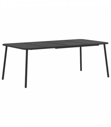 vidaXL Dining Set 7 pcs Anthracite 200 x 100 x 72 cm Steel