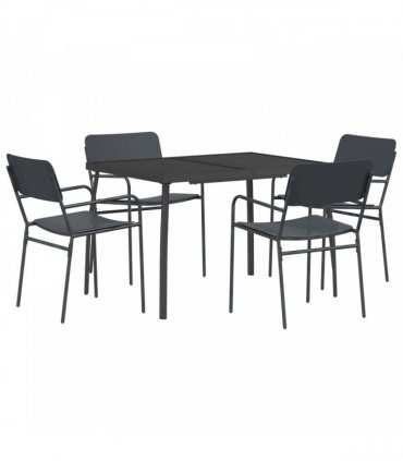vidaXL Dining Set 5 pcs Anthracite 100 x 80 x 72 cm Steel