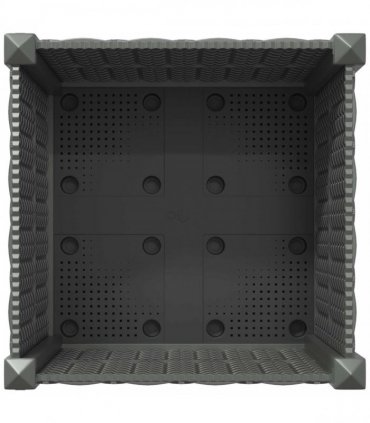 vidaXL Garden Planter with Wheels Light Grey 40 x 40 x 44 cm PP