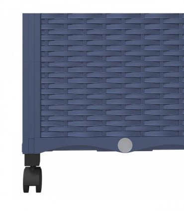 vidaXL Garden Planter with Trellis&Wheels Blue Grey 40 x 40 x 146 cm
