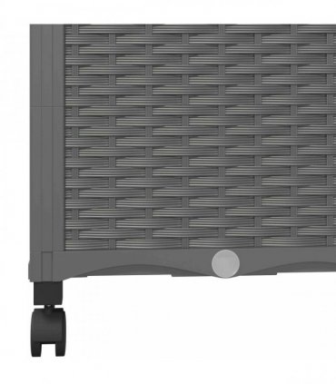 vidaXL Garden Planter with Trellis&Wheels Light Grey 40 x 40 x 146 cm