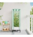 vidaXL Garden Planter with Greenhouse Cover&Wheels White PP