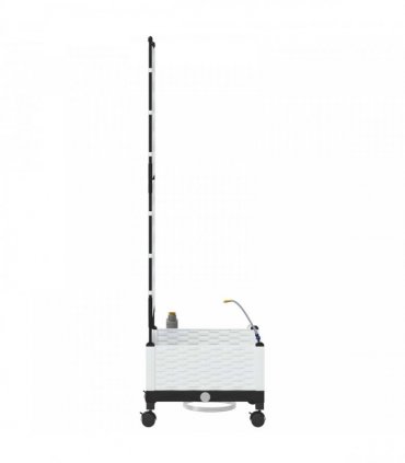 vidaXL Garden Planter with Irrigation&Wheels White 40 x 40 x 132 cm PP