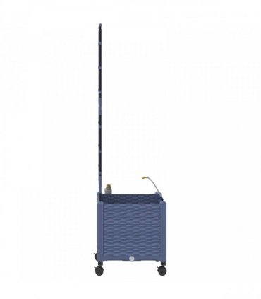vidaXL Garden Planter with Irrigation&Wheels Grey 40 x 40 x 148 cm PP