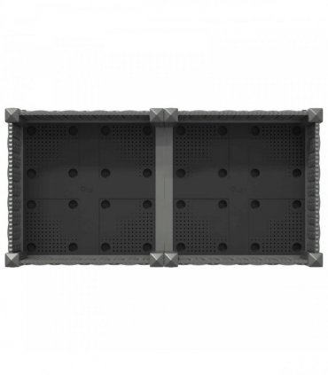 vidaXL Garden Planter with Wheels Light Grey 80 x 40 x 29 cm PP